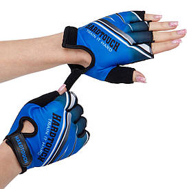 Перчатки для фитнеca и тренировок спортивные перчатки HARD TOCH синие FG-007 XS