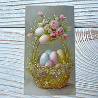 *100шт* / Бирка-открытка / 50х90мм / Друк 5-01 / Великдень / цв