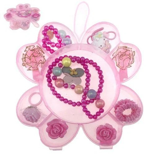 Набір дитячих аксесуарів для дівчинки буси шпильки гумки, фото 1