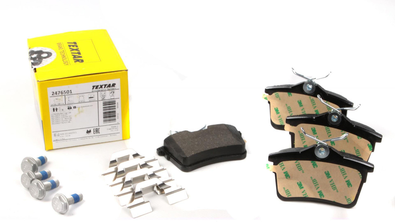 Textar 2476501 Колодки гальмівні задні Citroen Berlingo Multispace, Berlingo; Peugeot Partner, Partner Tepee, 308 I, 308 SW I;