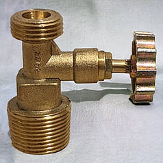 Вентиль для радянських балонів під пальник 21.8мм, кран для пропанового балона, газовий вентиль