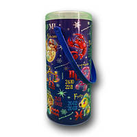 Новорічний тубус під цукерки середній "Гороскоп" Ø 87 h 260 мм новорічна упаковка, упаковка для подарунків