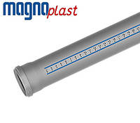 Труба канализационная внутренняя Magnaplast 110х1000 серого цвета