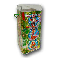 Новорічний тубус для цукерок середній "Зодіак" Ø 87 h 205 мм новорічна упаковка, упаковка для подарунків