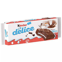Kinder Delice Шоколадний бісквіт з вершковою начинкою в молочному шоколаді 390g 10шт