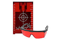 Мишень и очки для уровня лазерного Intertool - лазер красный 1 шт.