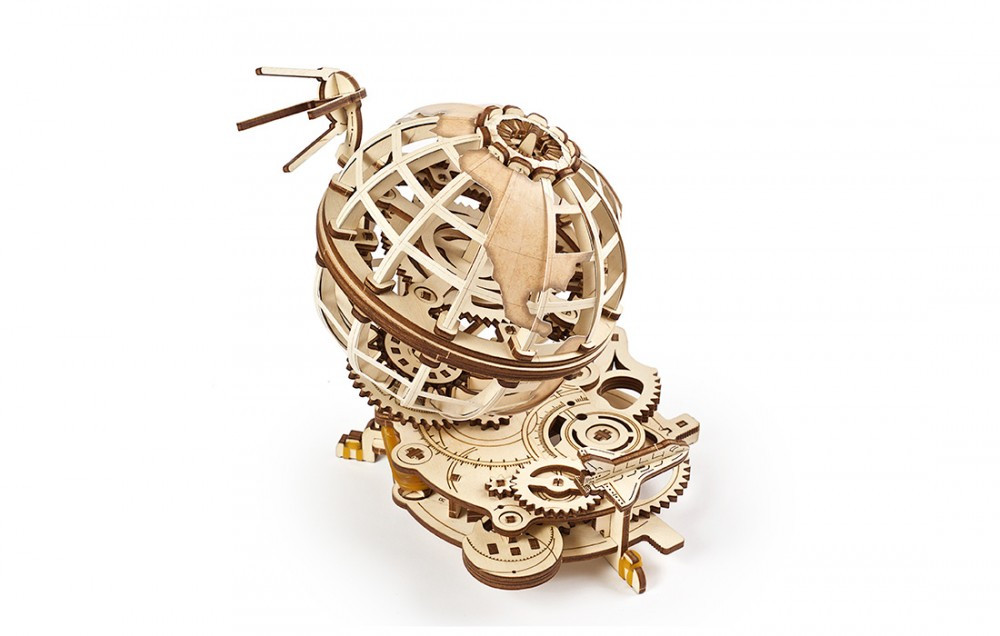 Механічний 3Д пазл Ukrainian Gears модель Глобус, фото 1