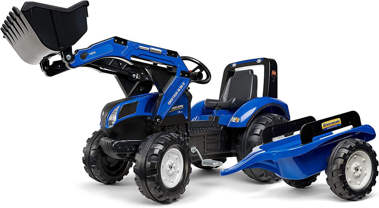 Педальний трактор New Holland Blue з причепом та ковшем Falk Toys 3090M від 3 до 7 років