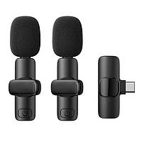 Беспроводной микрофон цифровой для Type-C REMAX K03 2шт Черный