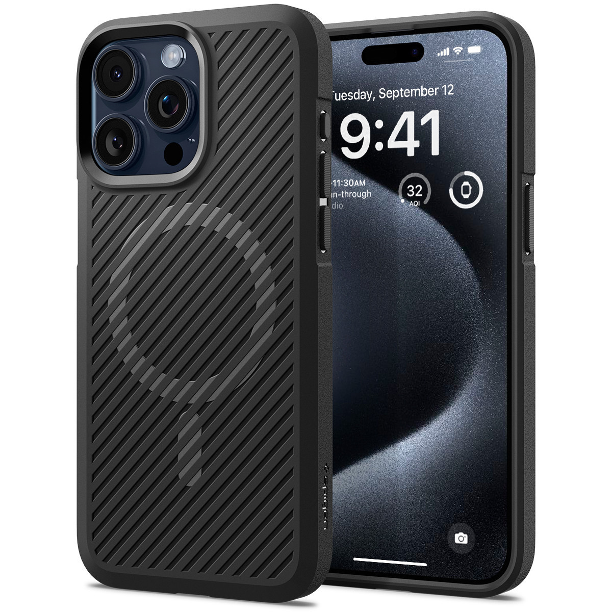 Чохол Spigen для iPhone 15 Pro Max - Core Armor (MagFit), Matte Black (ACS06442)