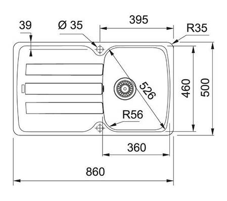 Кухонна мийка Franke Antea AZG 611-86 - онікс, фото 2