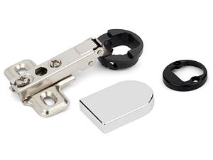 Завіс накладний для скла Slide-on GIFF d=26 H=0 нікель