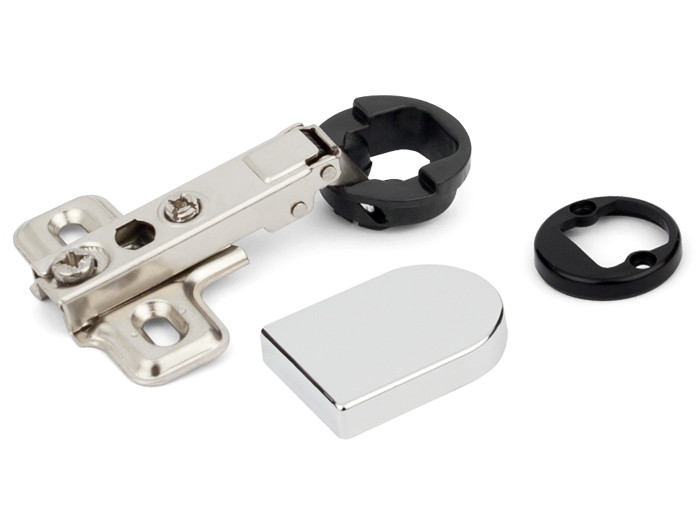 Завіс накладний для скла Slide-on GIFF d=26 H=0 нікель, фото 1