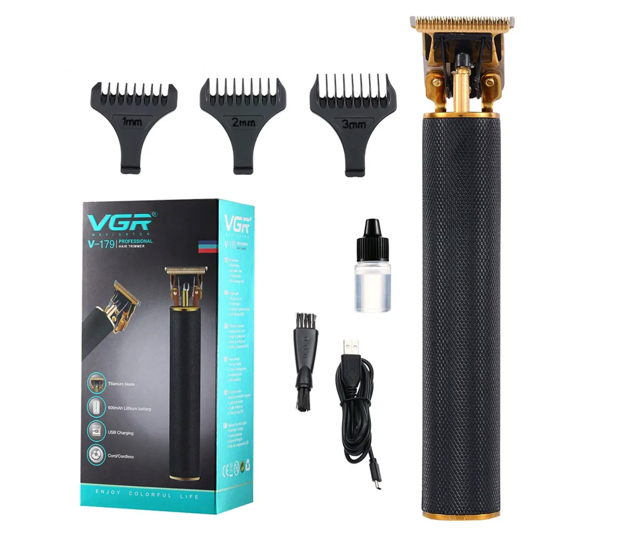 Тример Професійний Для чоловіків машинка для стриження волосся й бороди VGR V-179
