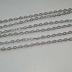 Ланцюжок сріблястий 5х3,3мм якірне плетіння