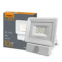 LED IP65 прожектор 900Lm 10W 5000K 220V White с датчиком движения и освещённости