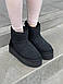 Зимові Жіночі Уггі Ugg Mini Platform Black (Хутро) 36-39-40-41, фото 2