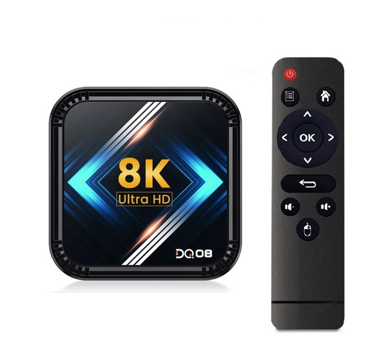 Приставка Android TV Box DQ08 RK3528 Quad Core Cortex A53 Support 8K Video 4K HDR10+ Dual Wifi BT 4Gb/64Gb