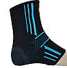 Бандажі на гомілкостоп Power System PS-6022 Ankle Support Evo Black/Blue M (пара), фото 5