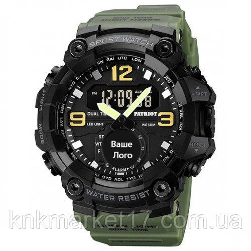 Годинник наручний Patriot 003AG Ваше лого Зелені + Коробка, фото 1