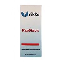 Лекарственный препарат Rikka Карбинол, 30 ml, на 600 л. Средство от паразитов у рыб в аквариуме.