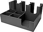 Барний органайзер для кав'ярні, організатор для стаканів і кришок на 8 секцій, графіт, фото 2