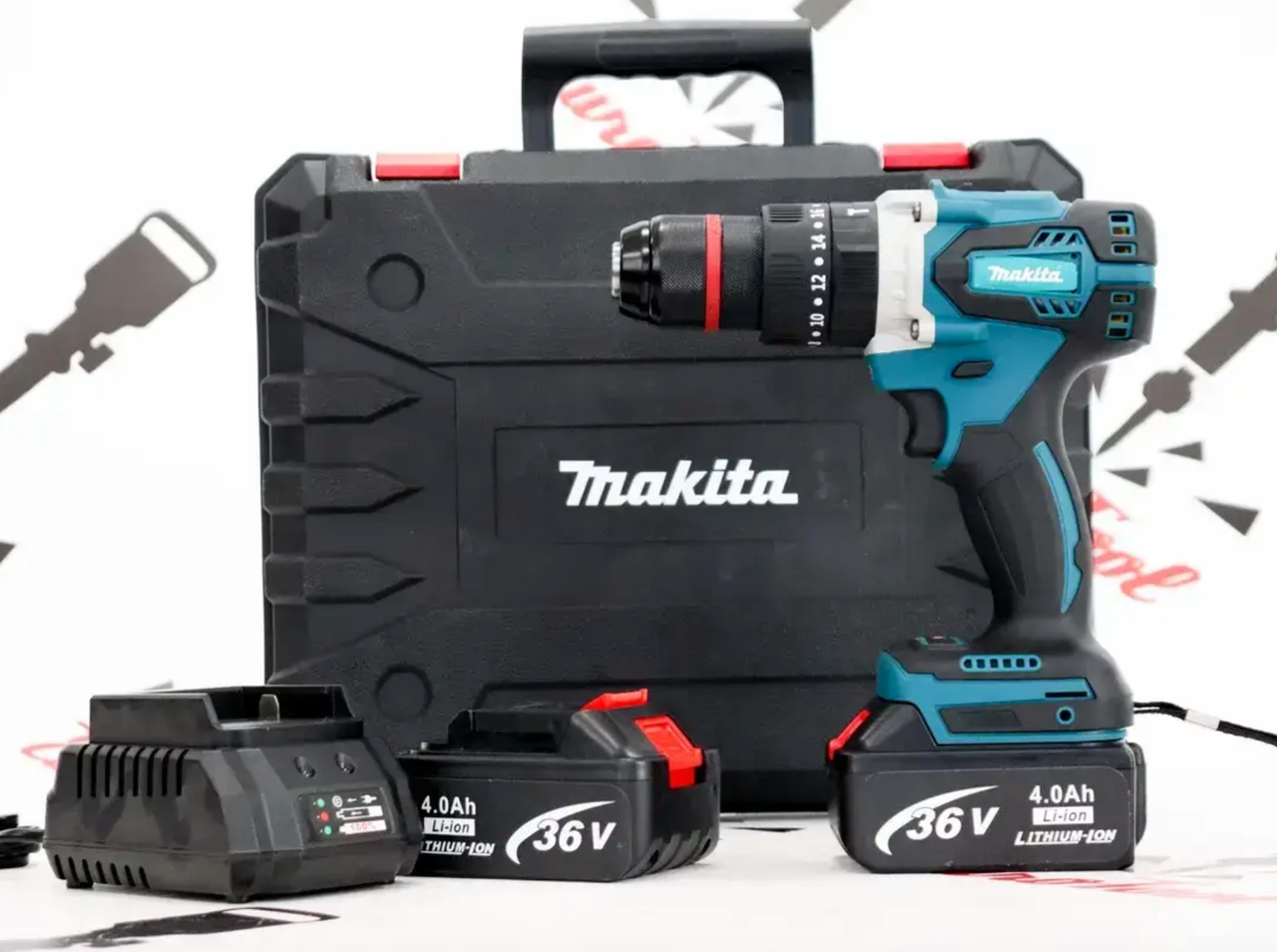 Шуруповерт аккумуляторный ударный безщеточный 36V 4A/h Makita DCD 917 - фото 1 - id-p1990859125