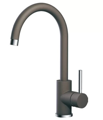 Гранітний кухонний змішувач Fabiano FKM 41 SS Espresso, коричневий кран для мийки на кухню (8232.401.0265), фото 1