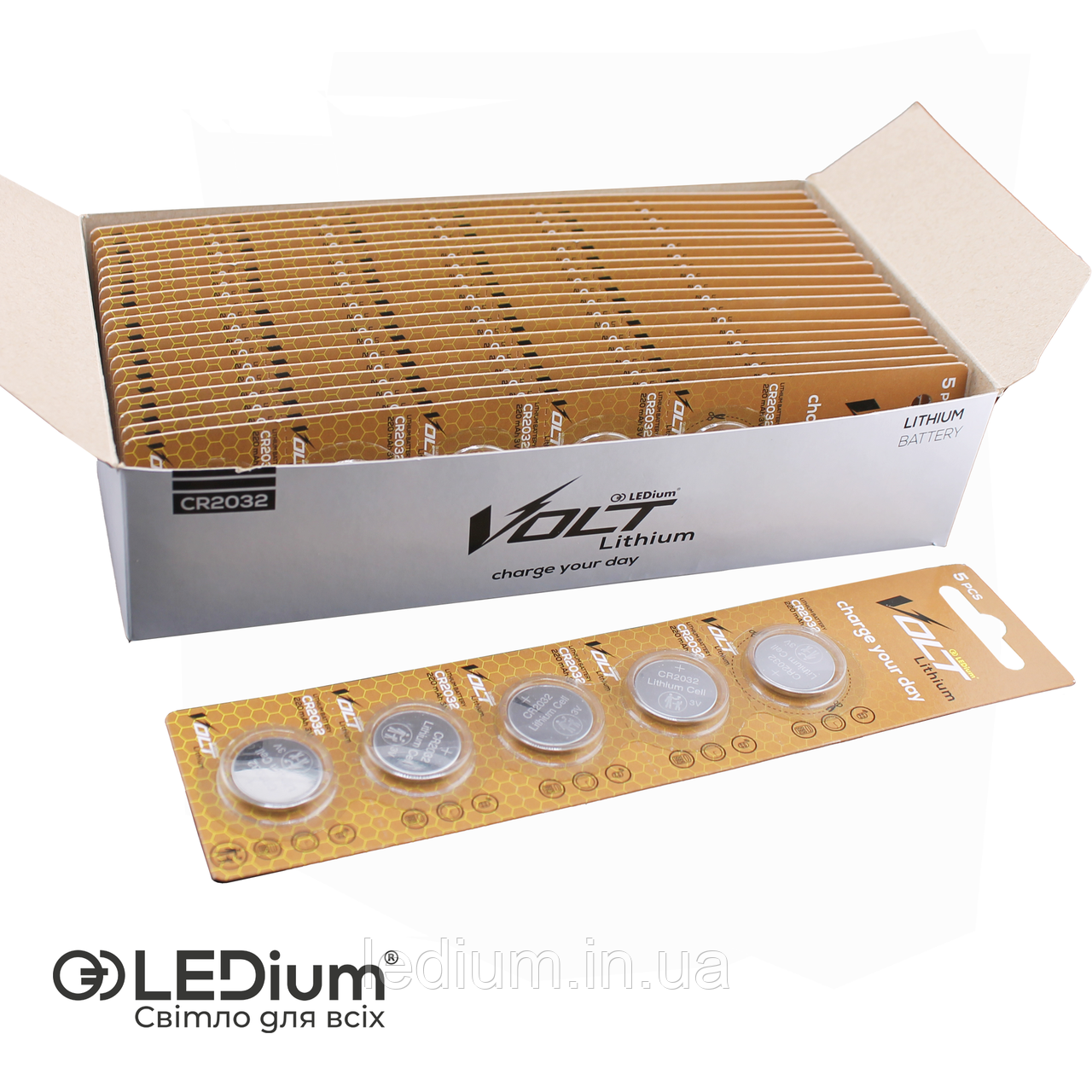 Батарейка CR2032 LEDium VOLT
