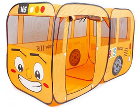 Намет Автобус ігровий великий просторий дверцята вікна сітки сумка з ручками 156 78 78 см