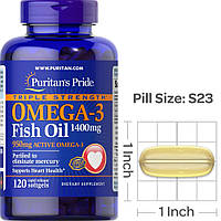 Омега 3 Puritan's Pride Triple Strength Omega-3 Fish Oil 1400 mg 120 капс рыбий жир