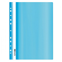 Скоросшиватель пластиковый голубой, пастель. С евро перфорацией "Еconomix" / Е31510-82 / А4 формат