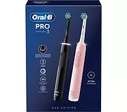 Зубна щітка Braun Oral-B D505 PRO 3 3900 Black+Pink Cross Action, фото 3