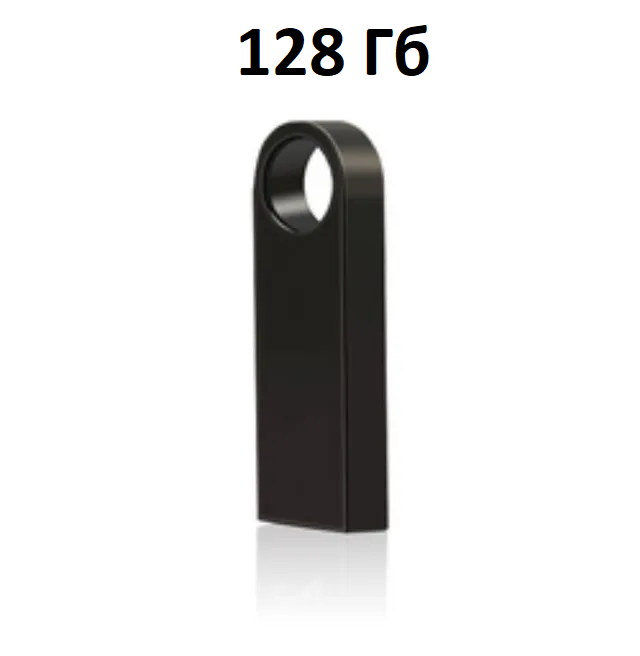 Флешка USB 2.0  Комп'ютерна флешка 128 Гб металева Чорна