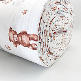 Фланель "Ведмедики на сірих тучках на білому" 240 см