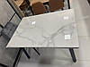 ТМ-88-1 стіл розкладний 120/180 глянцева кераміка вайт клауд + чорний TM Vetro Mebel, фото 7