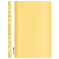 Скоросшиватель пластиковый желтый, пастель. С евро перфорацией "Еconomix" / Е31510-85 / А4 формат