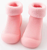 Носочки-ботиночки для малышей с не скользящей подошвой 22/23(13,5 см внутренняя длина) Розовый n-11118