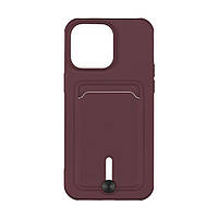 Чехол для iPhone 15 Pro Max TPU Colorfull Pocket Card Цвет 42 Maroon