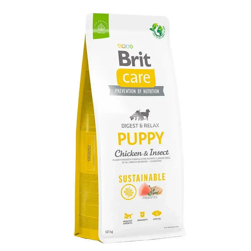 Сухий корм для цуценят Brit Care Dog Sustainable Puppy курка та комахи 12 кг