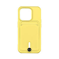 Чехол для iPhone 15 Pro TPU Colorfull Pocket Card Цвет 04 Yellow