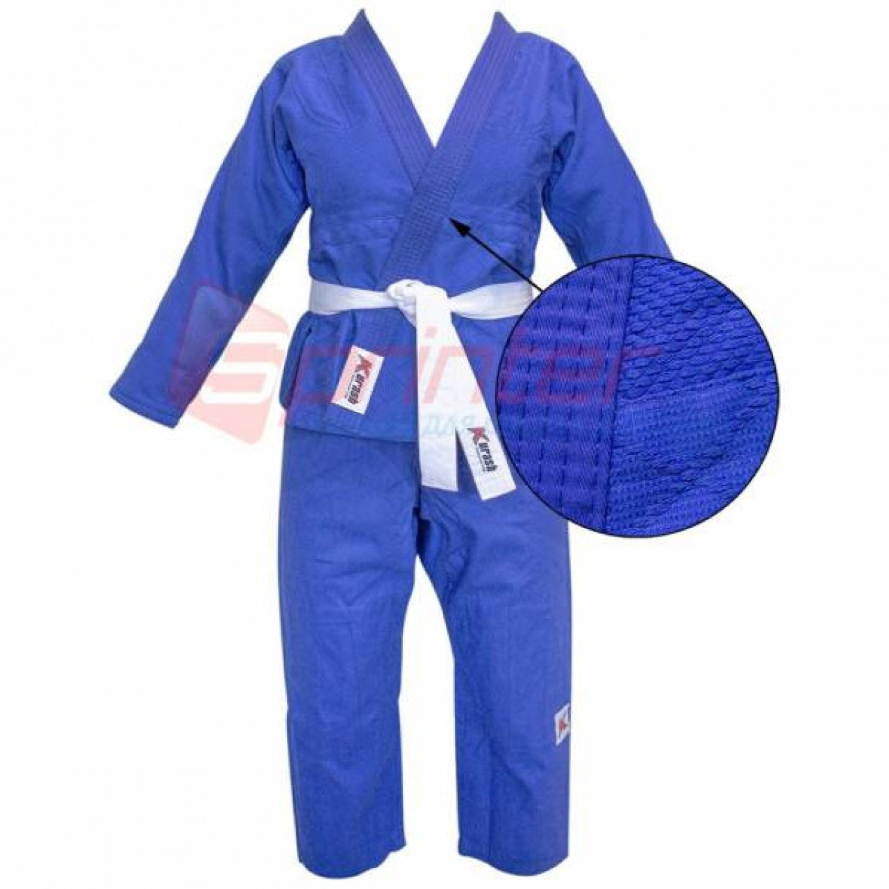 Кимоно для дзюдо цвет синий на рост 145 - фото 2 - id-p1990898594