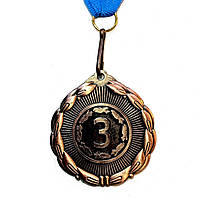Медаль спортивная 5 см с лентой за 3 место J25-05B