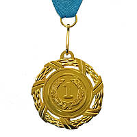 Медаль спортивная 5 см с лентой за 1 место J25-07B