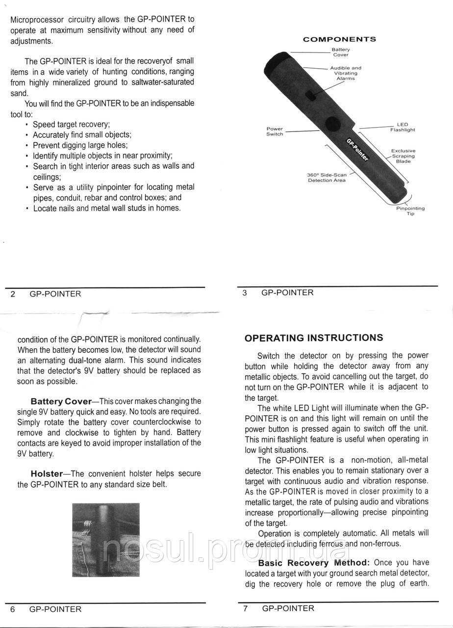 GP pointer (Garet Pro) цвет черный металлодетектор пинпоинтер Metal Detector (Point) грунтовой - фото 5 - id-p1990909980