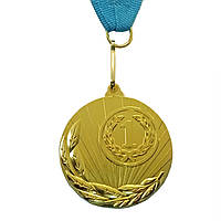 Медаль спортивна 5 см зі стрічкою за І місце J25-08G