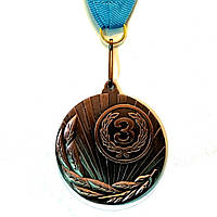 Медаль спортивная 5 см с лентой за 3 место J25-08B