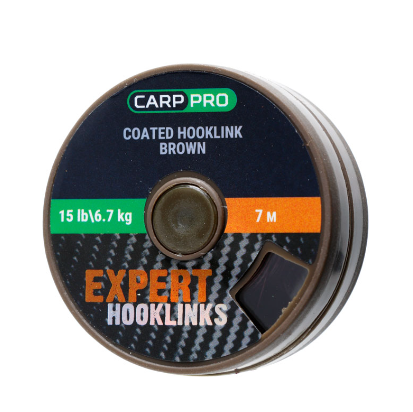 Поводковий матеріал в оплітці Carp Pro 15 lb 7 м коричневий