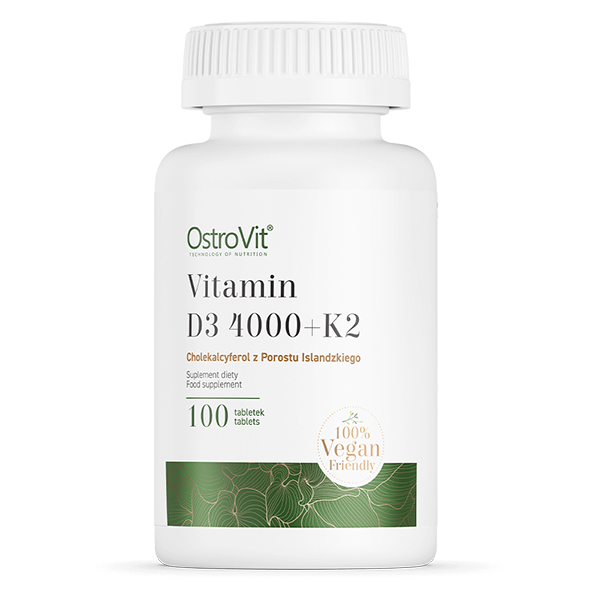 Vitamin D3 4000 + K2 OstroVit 100 таблеток, фото 1