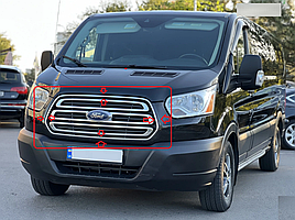 Обводка решітки  Ford Transit 2014 - 2018